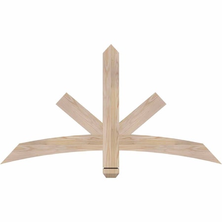 Ekena Millwork Alberta Smooth Timber Gable Bracket, Douglas Fir, 48"W x 26"H x 1 1/2"D x 3 1/2"F, 13/12 Pitch GBW048X26X0204ALB00SDF